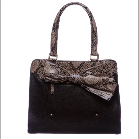 Jessica Simpson Handbags - Jessica simpson sweety tote purse black bow nwt